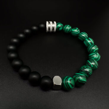 SAINT MALOU ARMBAND BLACK & GREEN