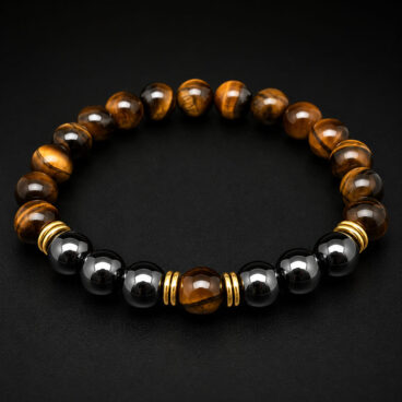 SAINT MALOU ARMBAND BROWN TIGER GOLD